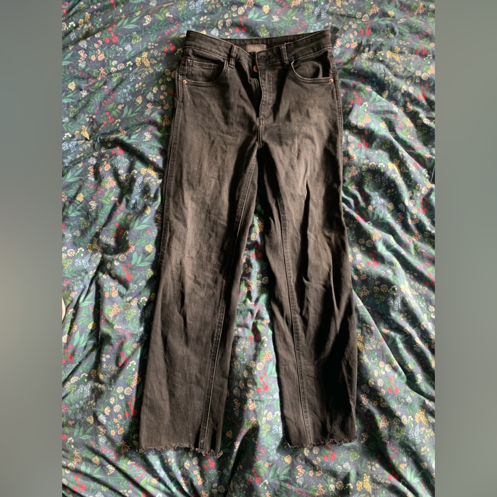 DL1961 vintage wash black cropped jeans, 26